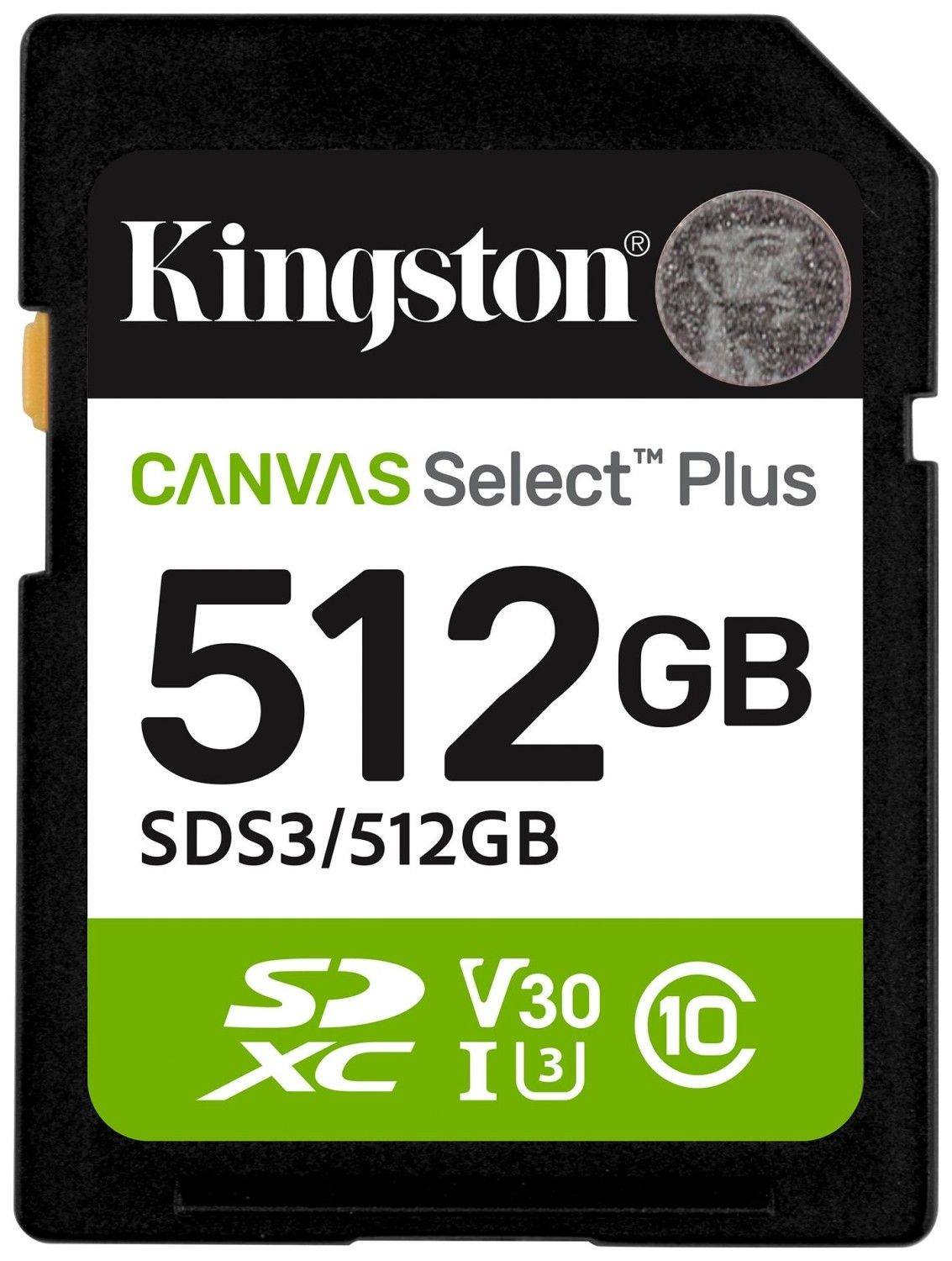 Kingston SDXC Canvas Select Plus Gen3 512GB 150R Class 10 UHS-I