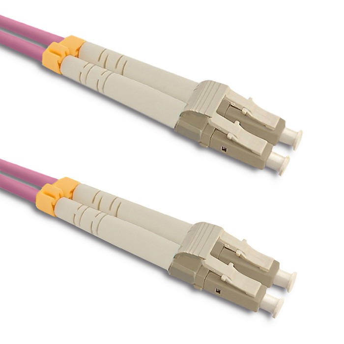 Wielomodowy Qoltec Patchcord światłowodowy LC/UPC - LC/UPC | Multimode | 50/125 | OM4 | Duplex | 2m