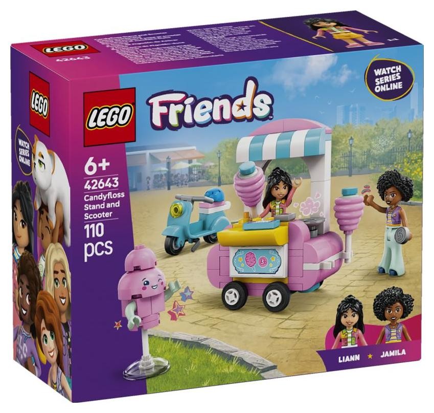 Klocki konstrukcyjne LEGO Friends 42643 Stoisko z watą cukrową i skuter