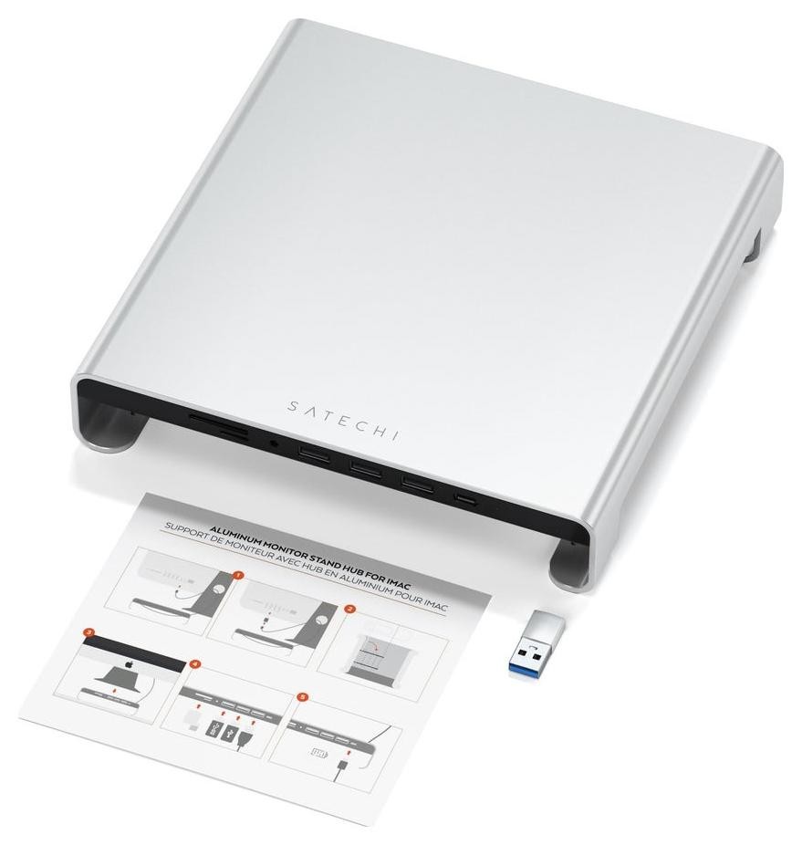 Satechi Aluminium do iMac USB-C (USB-C, 3x USB-A, czytnik kart micro/SD, jack port) (srebrny)