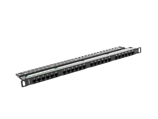 Patch panel Lanberg Patch Panel 24 port 0.5U 19'' kat.5E UTP czarny