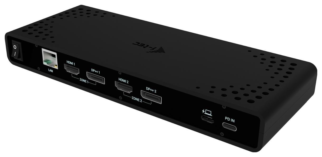 i-tec Universal Dual 4K Display Docking Station 2xDP 2xHDMI LAN Audio Power Delivery 85W + i-tec USB-C Charger 100W - Stacja dokująca