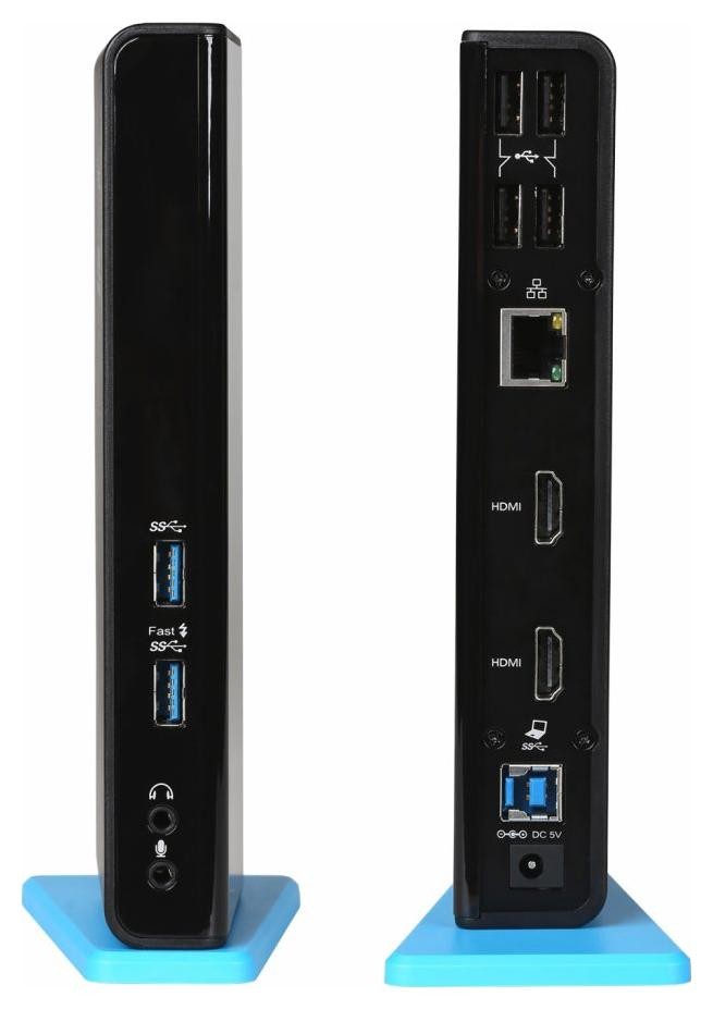 i-tec USB 3.0 / USB-C Dual HDMI Docking Station 2x HDMI LAN Audio 6x USB (1x port szybkiego ładowania BC 1.2) - Stacja dokująca