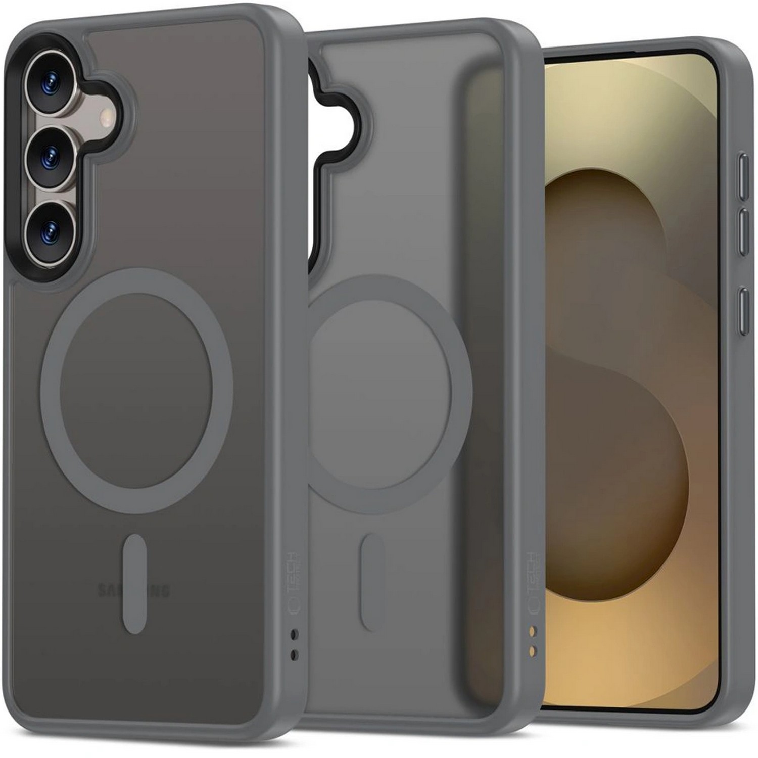 Etui typu plecki Tech-Protect Magmat Magsafe Galaxy S25 szary