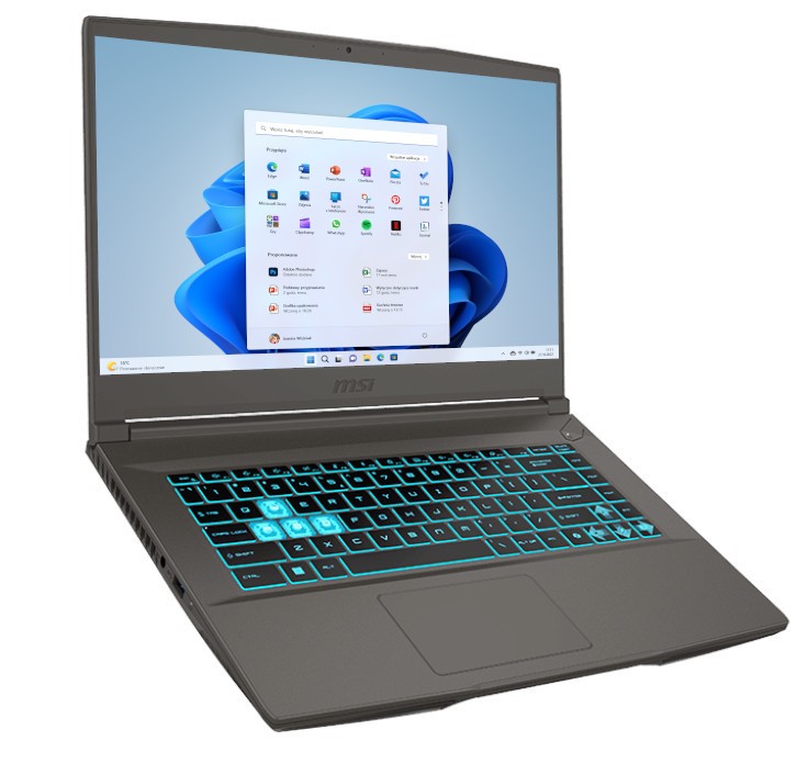 MSI Thin 15 B12UC-1621XPL - i5-12450H | 15,6'' | 16GB | 2TB | Win11 | RTX 3050