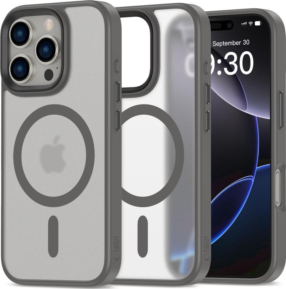 Etui typu plecki Tech-Protect Magmat Magsafe do iPhone 16 Pro szary