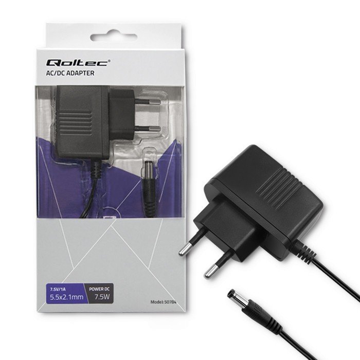 Zamiennik Qoltec Zasilacz wtyczkowy 7.5W | 7.5V | 1A | 5.5*2.1