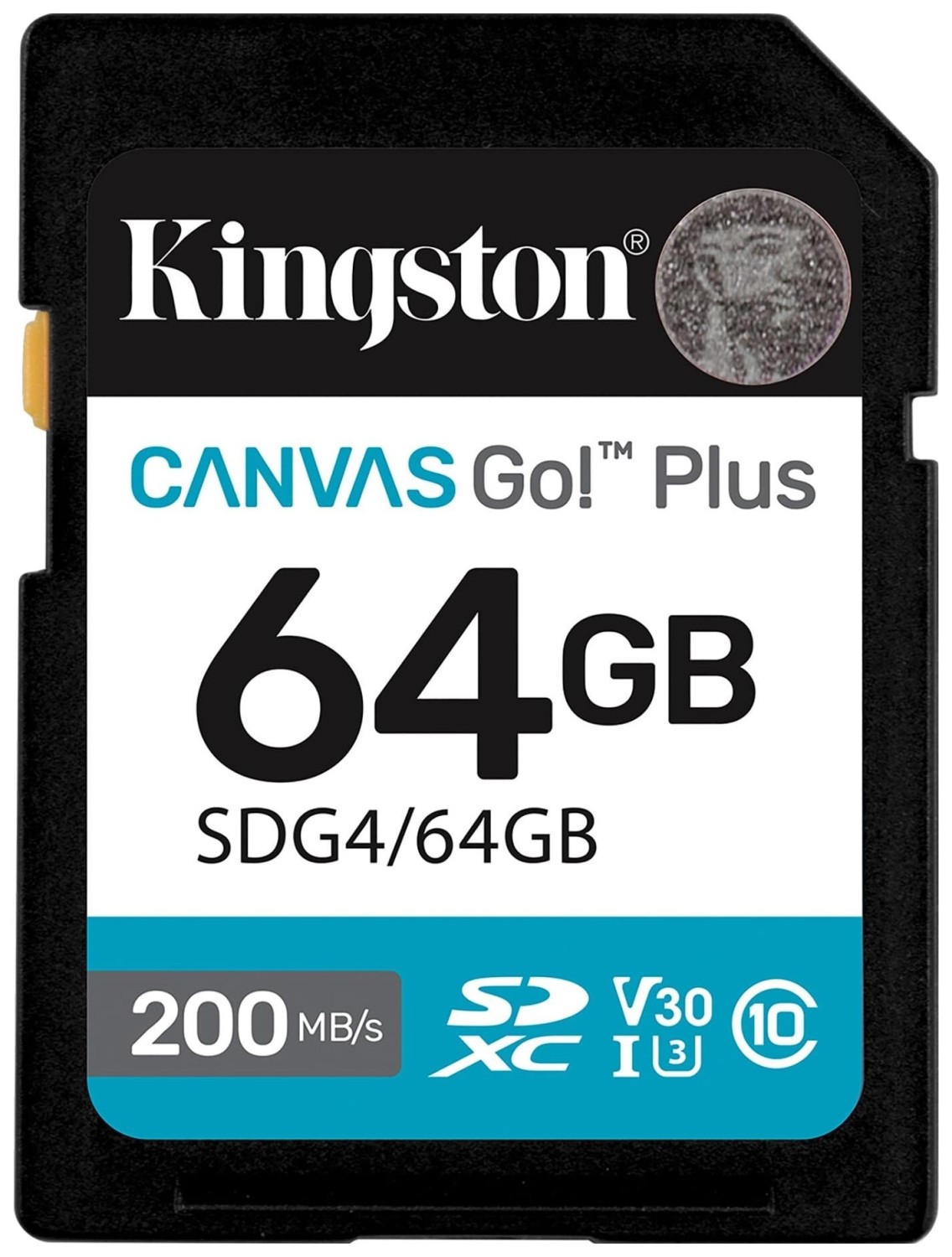 Kingston SDXC Canvas Go Plus Gen4 64GB C10 UHS-I U3 V30