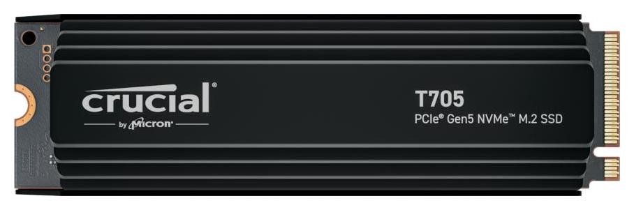 Crucial T705 M.2 PCI-e 5.0 NVMe 1TB heatsink