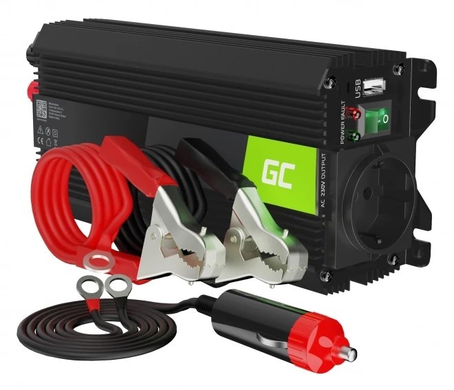 Green Cell PRO 12V na 230V 500W/1000W Modyfikowana sinusoida