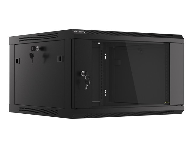 Wisząca Lanberg szafa rack wisząca 19'' 6U 600X600 czarna V2