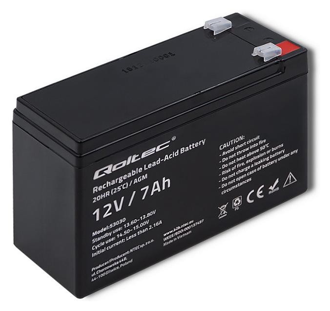 Qoltec Akumulator AGM 12V 7Ah