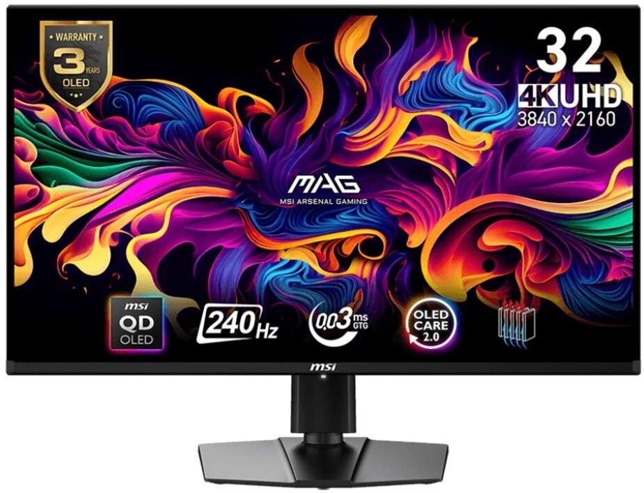 MSI MAG 321UPX - 240Hz | 4K | 31,5'' | QD OLED | 0,03ms