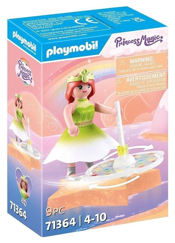 Klocki konstrukcyjne Playmobil Princess Magic 71364 Niebiański tęczowy bączek z księżniczką
