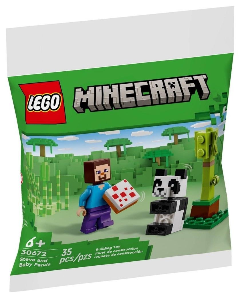 Klocki konstrukcyjne LEGO Minecraft 30672 Steve i mała panda