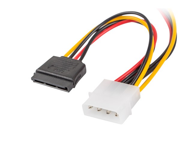 Lanberg kabel Molex - 2x SATA M/F 15cm