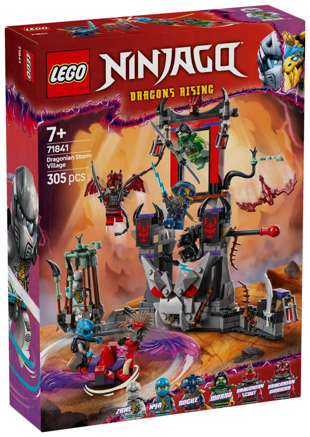 Klocki konstrukcyjne LEGO Ninjago 71841 Burzowa wioska Dragonów