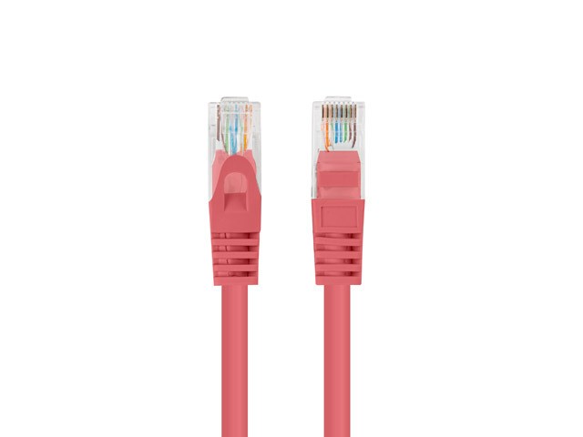 Patchcord kat.6 UTP 0,25m czerwony Fluke Passed Lanberg 10-PACK