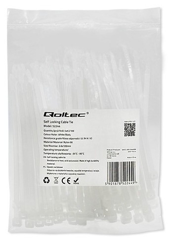 Qoltec 52244 zestaw 100 szt. białe