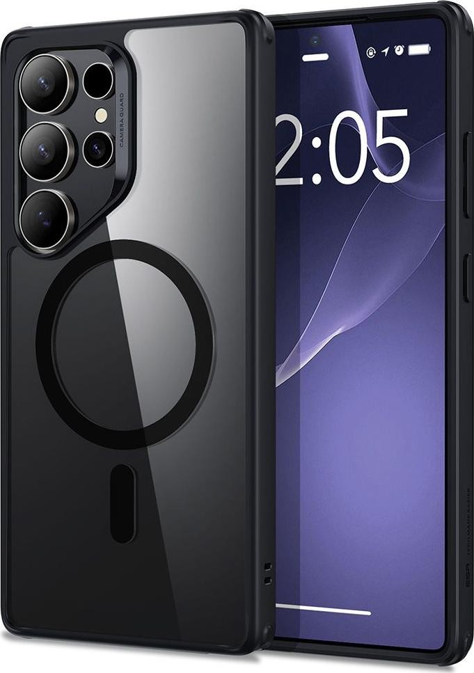 Etui typu plecki ESR Classic Hybrid HaloLock Magsafe do Galaxy S25 Ultra przezroczysty czarny