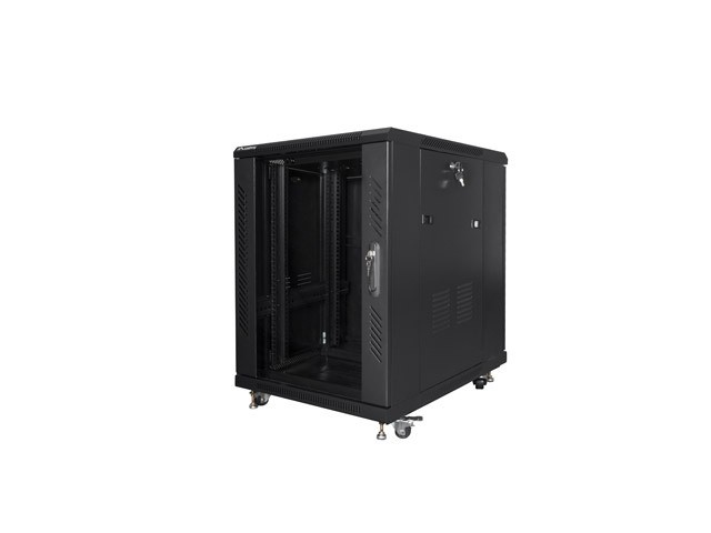 Stojąca Lanberg szafa rack stojąca 19'' 15U 600x800 czarna