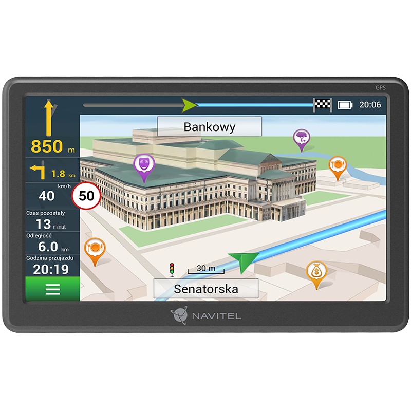 Navitel E707 Magnetic - mapy 47 krajów