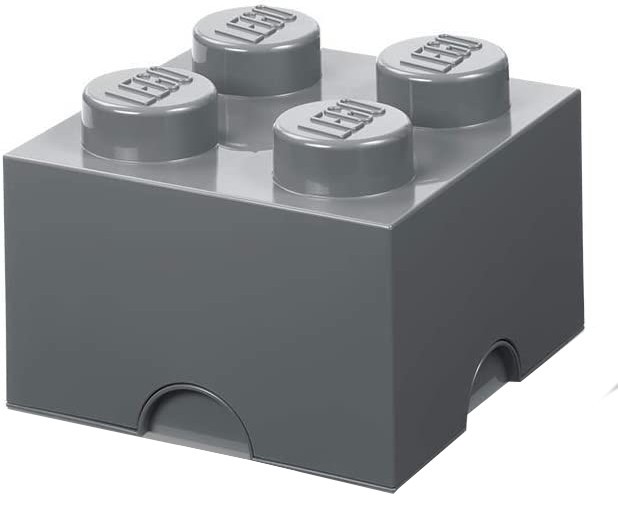 Pudełko na klocki Lego Storage Brick 4 ciemnoszary