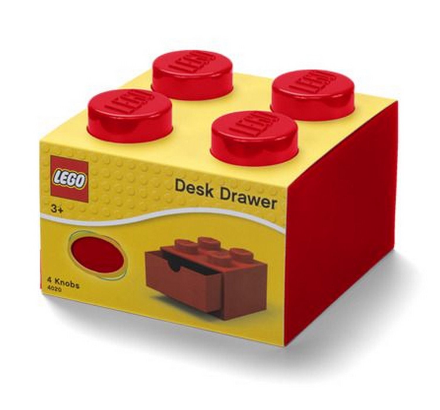 Szuflada na klocki Lego Brick 4 Desk Drawer czerwony