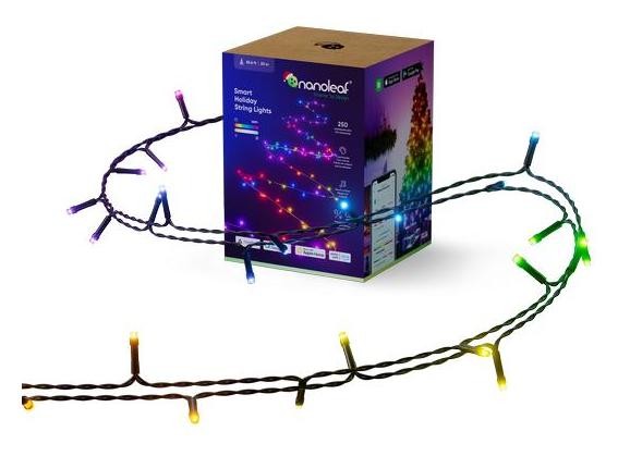 Nanoleaf Holiday String Light - świąteczne lampki choinkowe wenętrzne/zewnętrzne 20m (250 LED w tym kontroler) (technologia Matter) (black)
