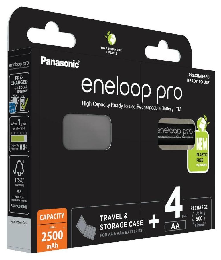Panasonic Eneloop PRO AA 2500mAh 4 szt + box