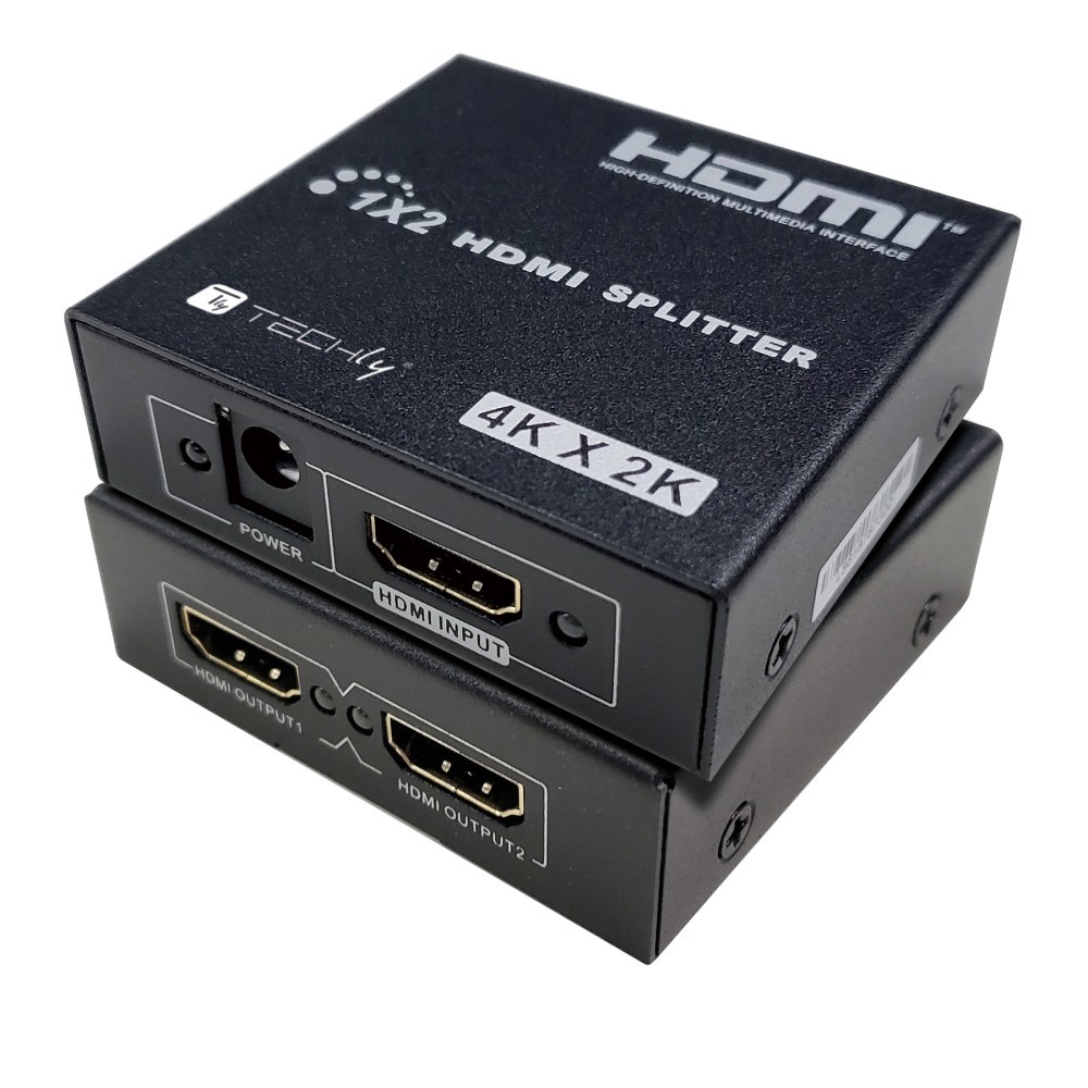 Techly 365818 Rozdzielacz Splitter HDMI, 1x2, 4K 30Hz, aktywny