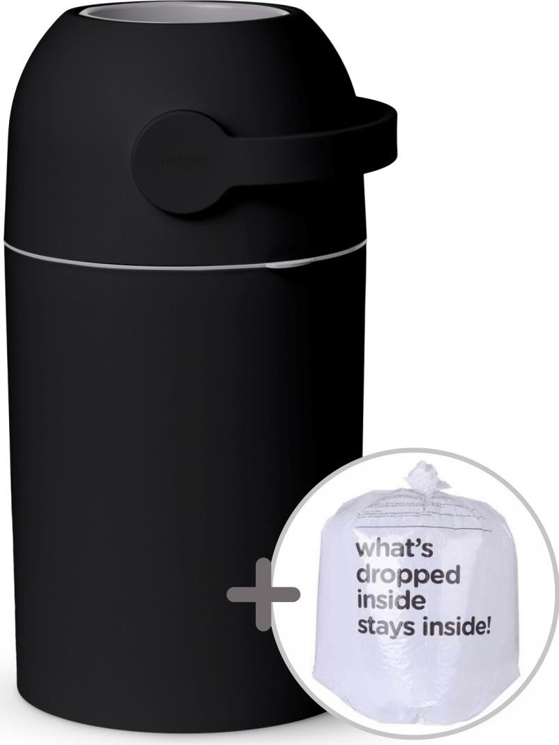 Kosz na pieluszki Magic Majestic + Worki czarny