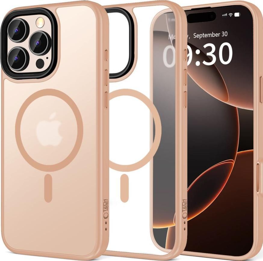 Etui typu plecki Tech-Protect Magmat Magsafe do iPhone 16 Pro Max beżowy