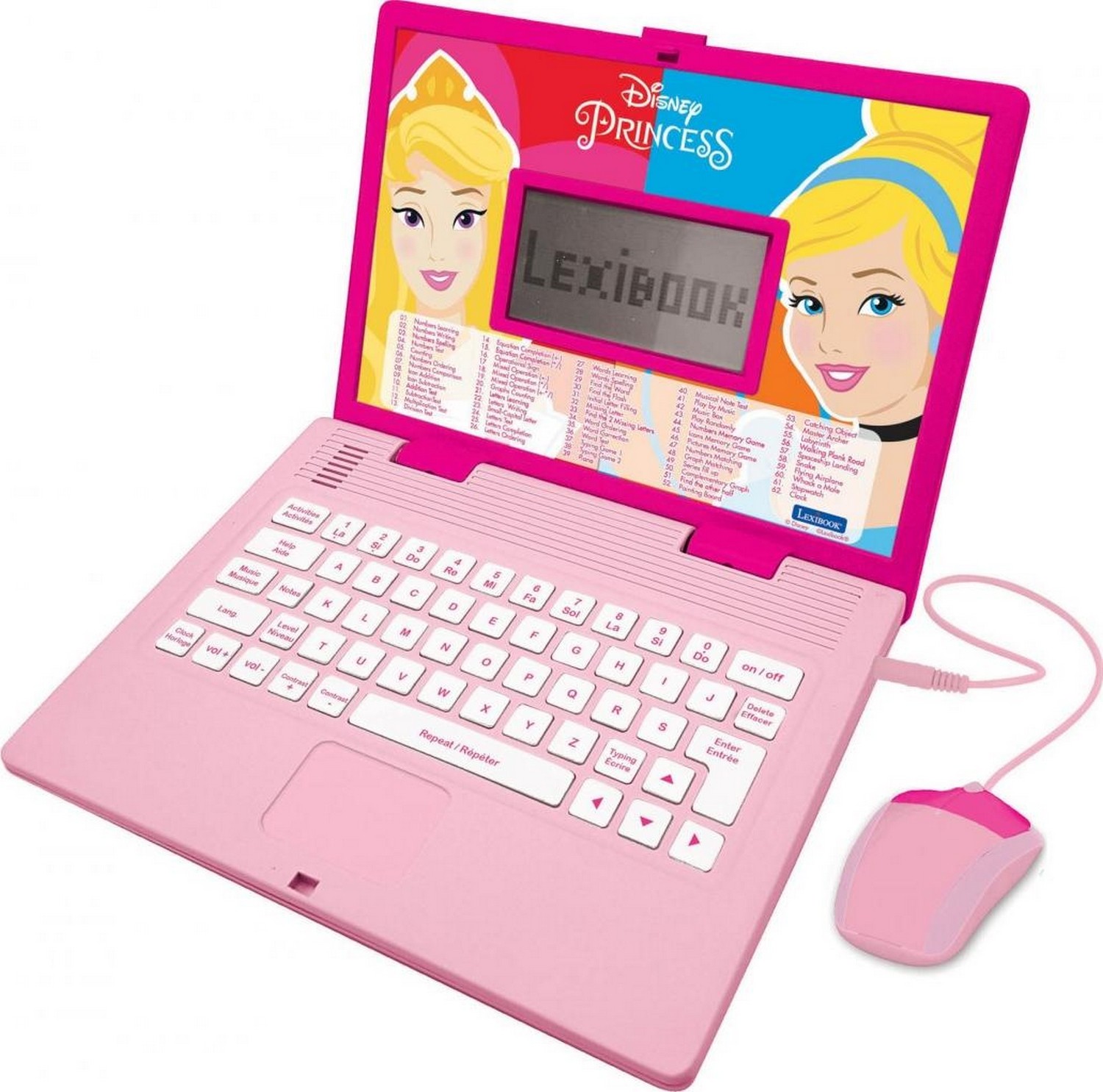 Komputery i telefony,zabawka edukacyjna,zabawka interaktywna Lexibook Disney Księżniczki Laptop Edukacyjny Dwujęzyczny
