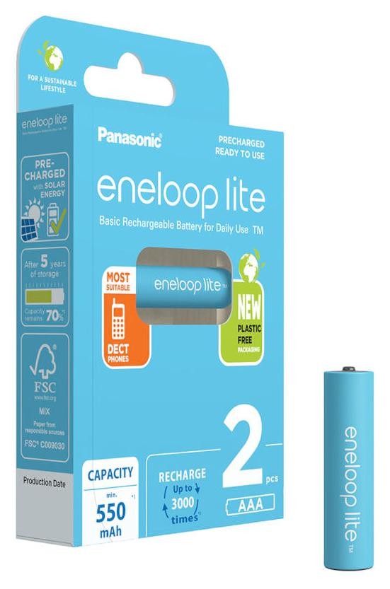 Panasonic Eneloop Lite AAA 550mAh 2 szt (BK-4LCCE/2BE)