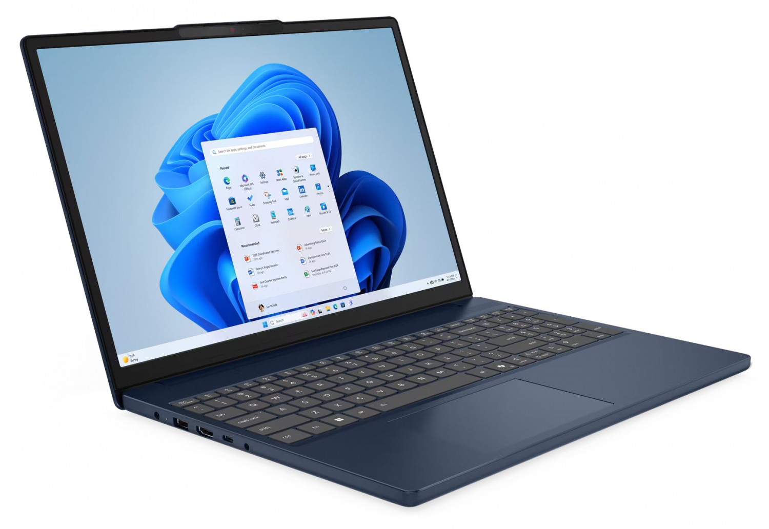 Lenovo Ideapad Slim 3-15 - Core i5-13420H | 15,3''-WUXGA | 16GB | 512GB | Podśw. klawiatura | no Os | Niebieski