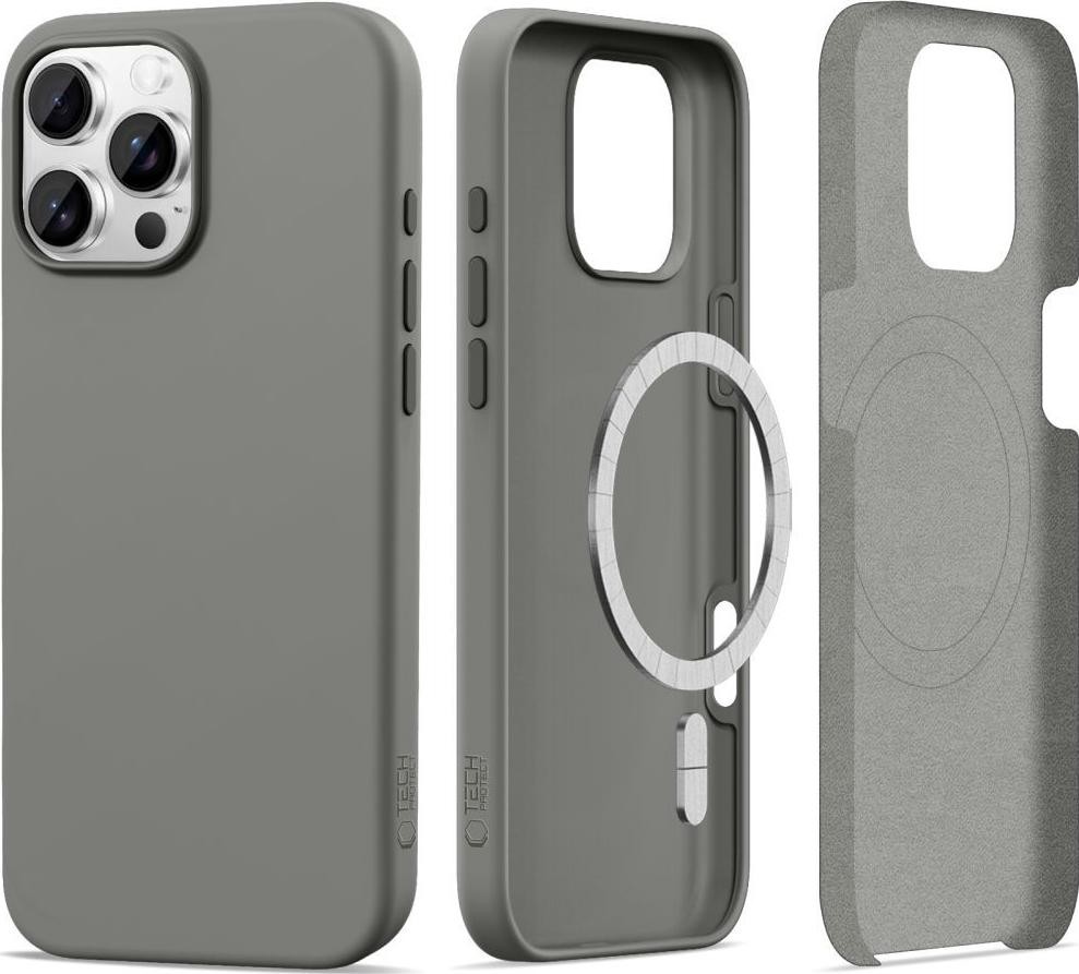 Etui typu plecki Tech-Protect Silicone Magsafe do iPhone 16 Pro szary