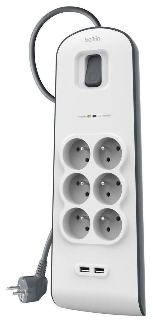 Belkin 650J, 6 gniazd 2.4A USB2m