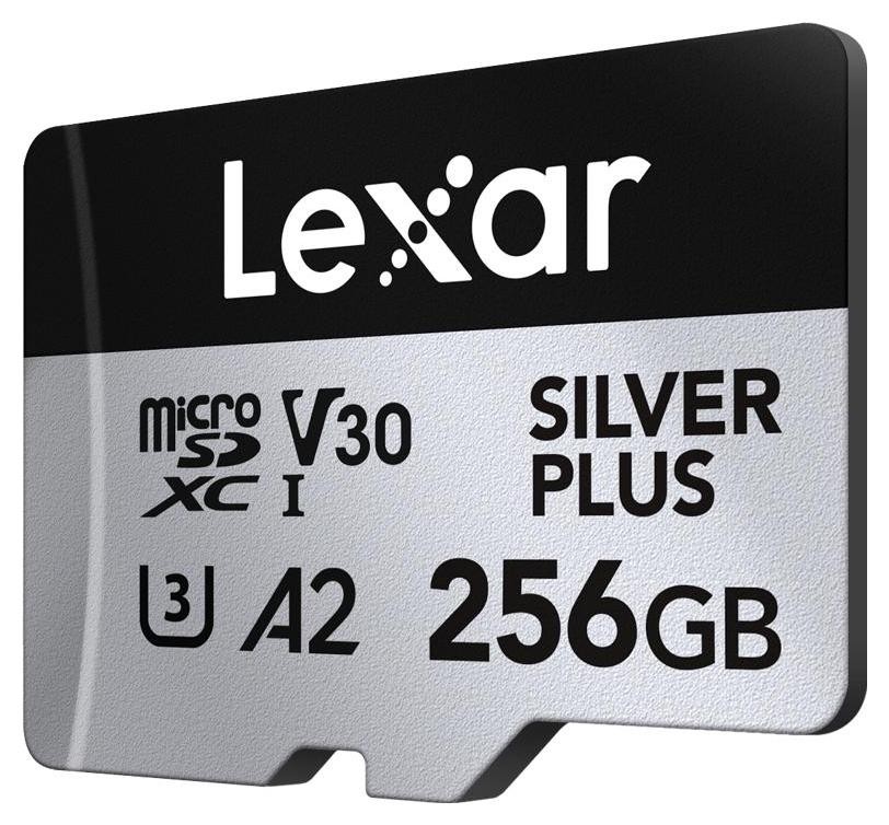 Lexar 256GB microSDXC Professional SILVER Plus UHS-I A2 V30 U3 4K