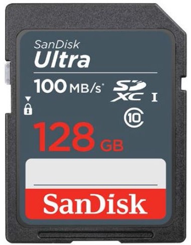 SanDisk Ultra SDXC 128GB 100 MB/s UHS-I Class 10