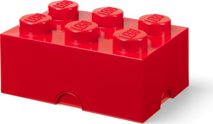Pudełko na klocki LEGO Brick 6 40000800 czerwony
