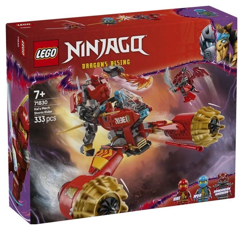 Klocki konstrukcyjne LEGO Ninjago 71830 Burzowy jeździec-mech Kaia