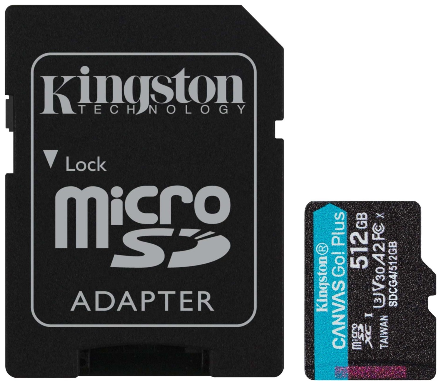 Kingston microSDXC Canvas Go! Plus Gen4 512GB A2 U3 V30 + adapter