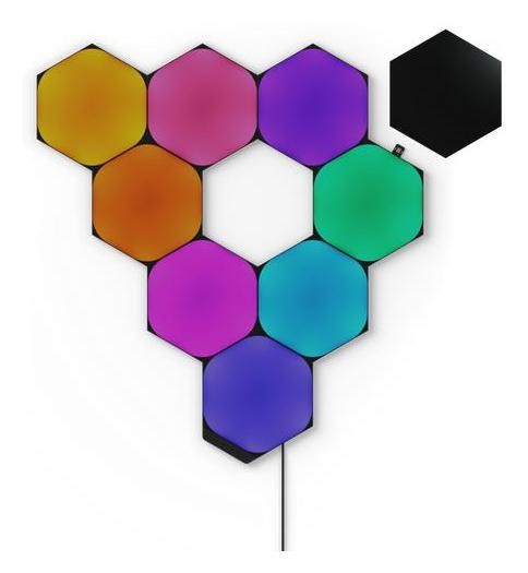 Nanoleaf Shapes Hexagons Starter Kit - panele świetlne (9 paneli, 1 kontroler) (black)