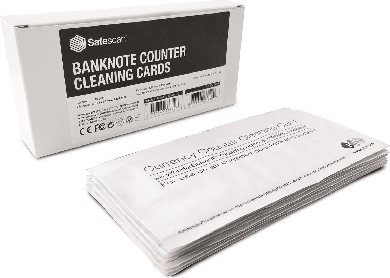 Safescan karty czyszczące do liczarek (15 szt.)