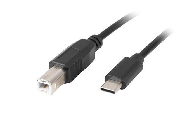 Lanberg kabel USB-C - USB-B M/M 1.8m czarny ferryt