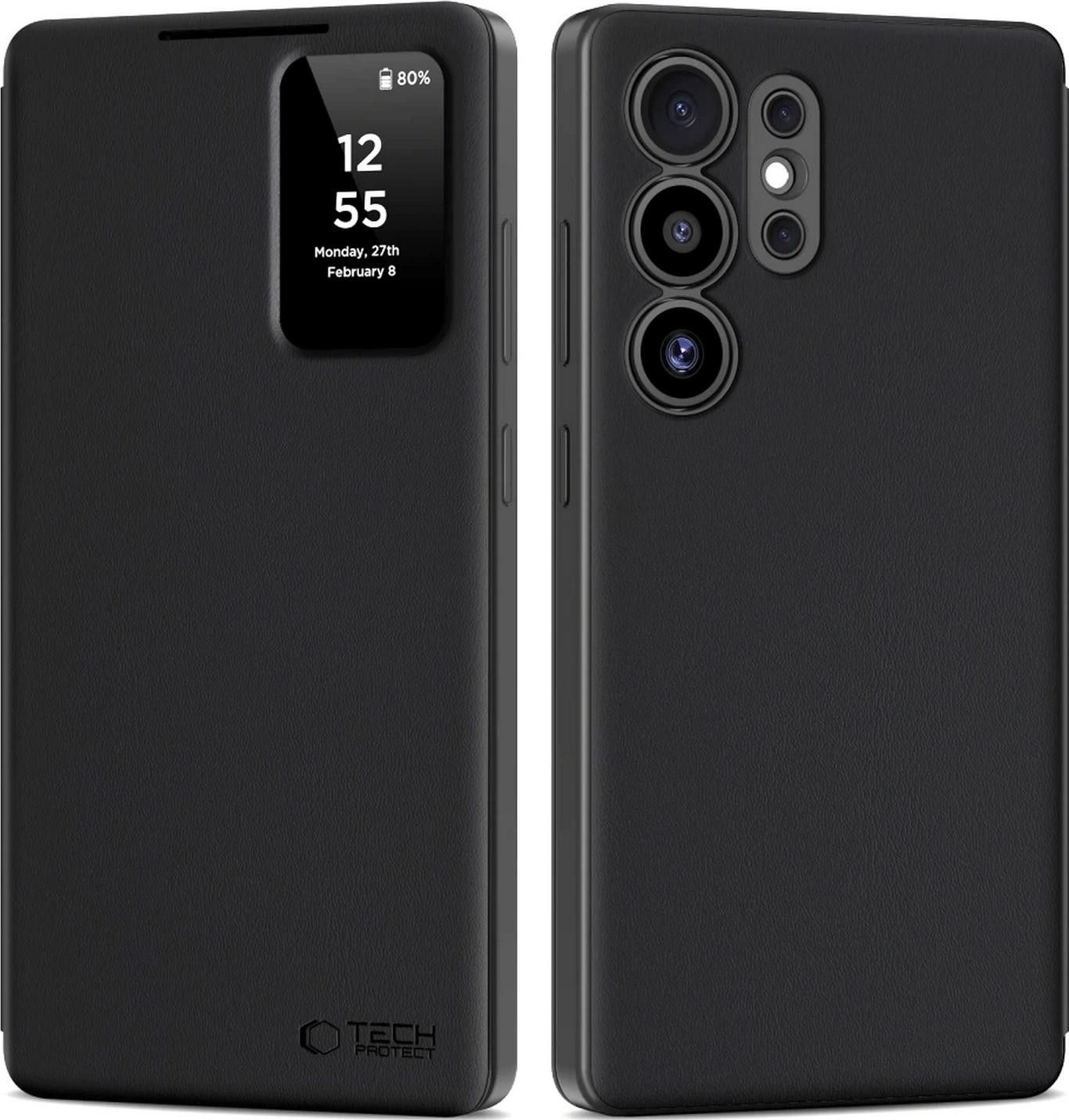 Etui z klapką Tech-Protect Smart Wallet Galaxy S25 Ultra czarny matowy