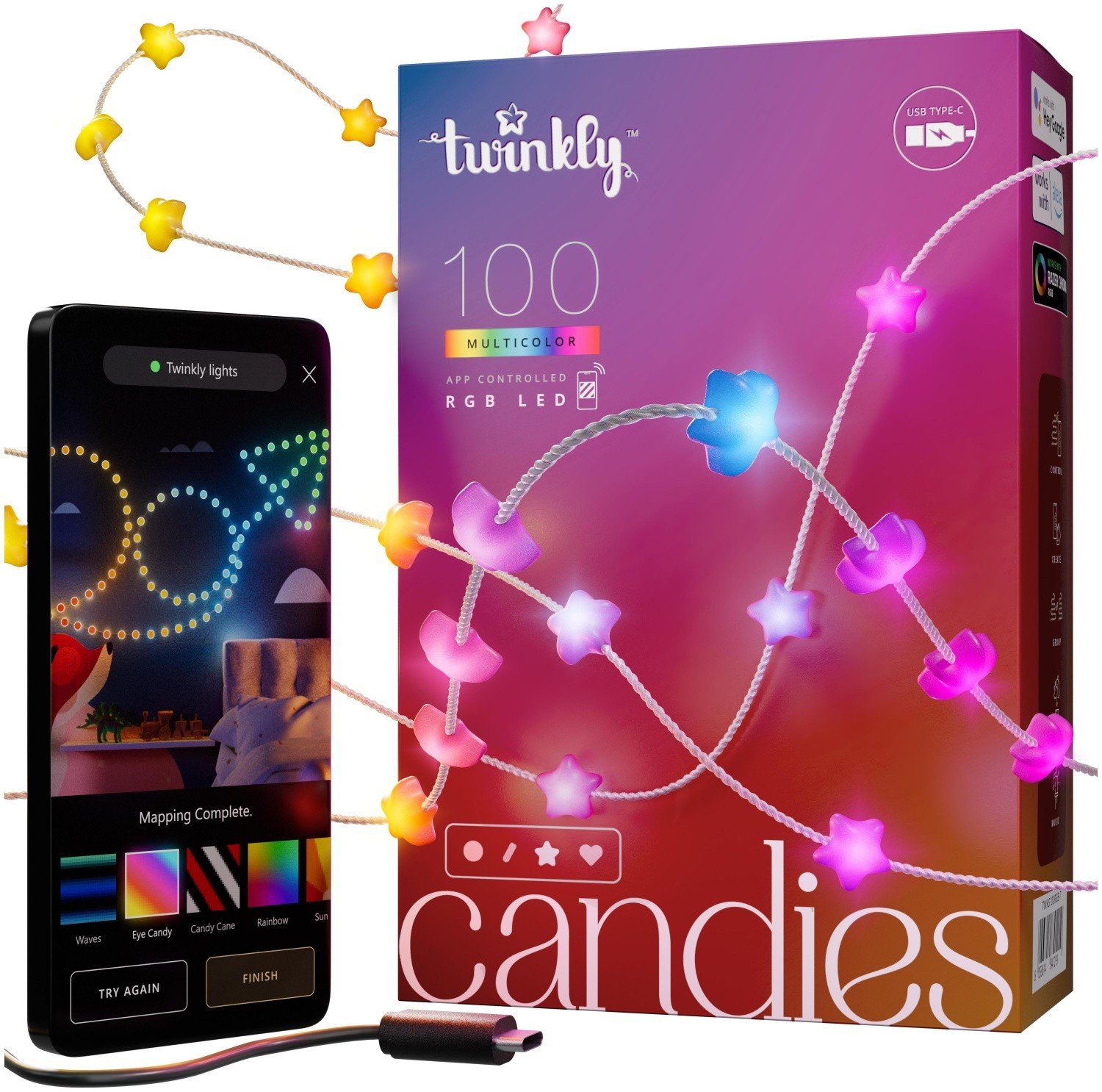 Twinkly Candies LED TWKS100RGB-T