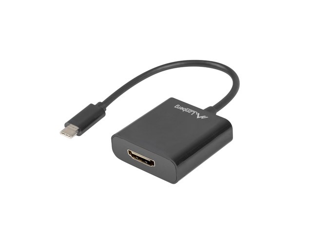 Lanberg adapter USB-C 3.1 - HDMI M/F 15cm czarny