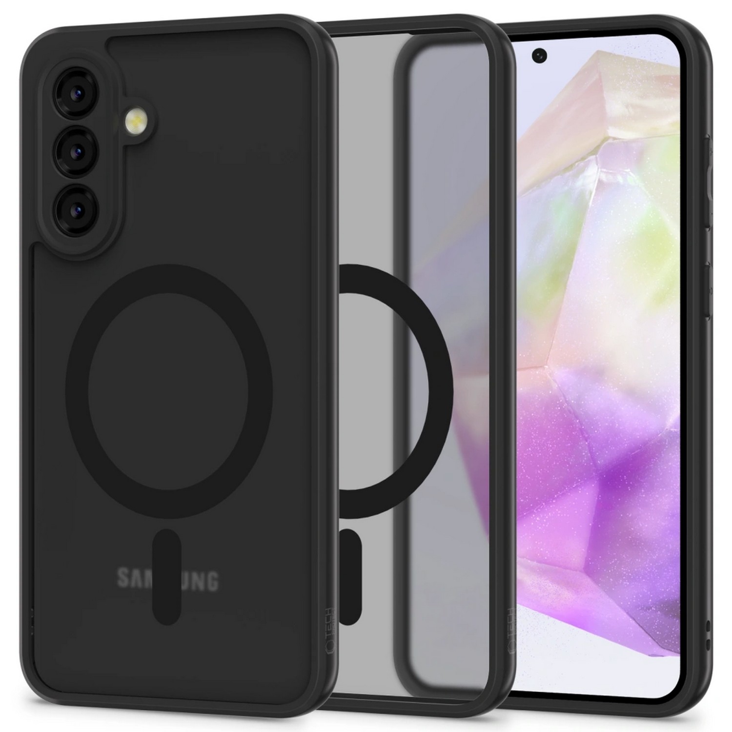 Etui typu plecki Tech-Protect Magmat Magsafe Galaxy A36 5G czarny matowy
